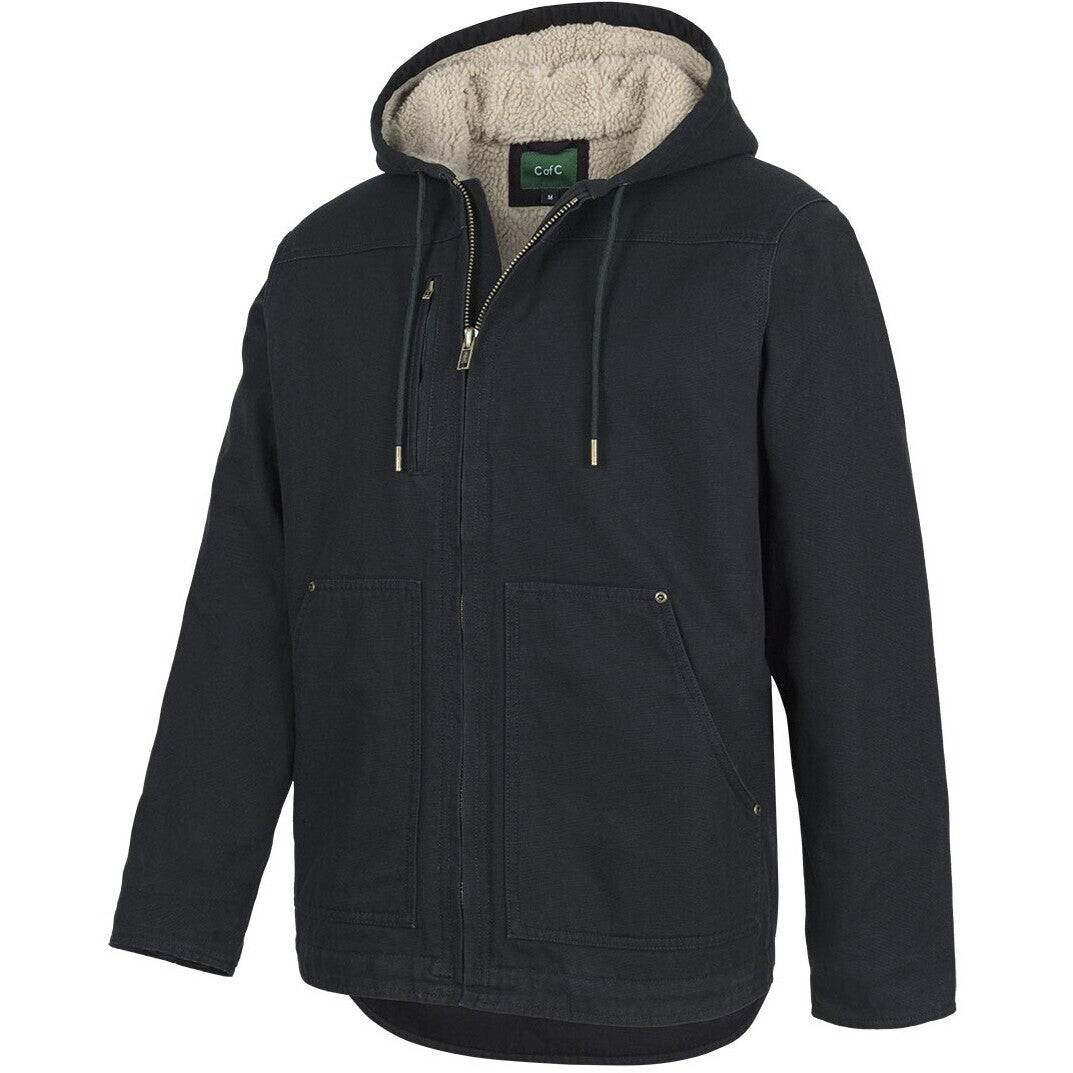 JB's Wear 3BHJ Hooded Barn Jacket - Side View | color:Black|view:side
