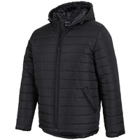 JB's Wear 3AHJ Hooded Puffer Jacket - Side View | color:Black|view:side