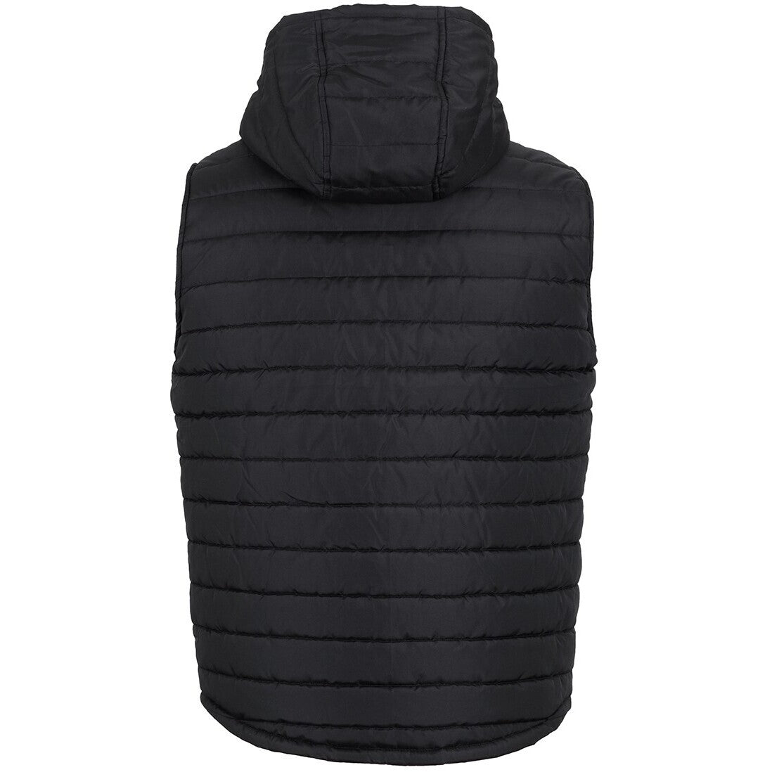JB's Wear 3AHV Hooded Puffer Vest - Back View | color:Black|view:back
