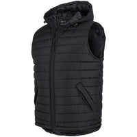 JB's Wear 3AHV Hooded Puffer Vest - Side View | color:Black|view:side