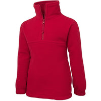 JB's Wear 3KP Kids 1/2 Zip Polar - Side View | color:Dk Red|view:side