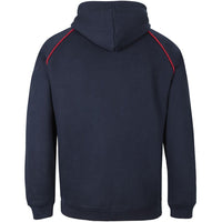 JB's Wear 3CFH Kids & Adults Contrast Fleecy Hoodie - Back View | color:Navy/Red|view:back