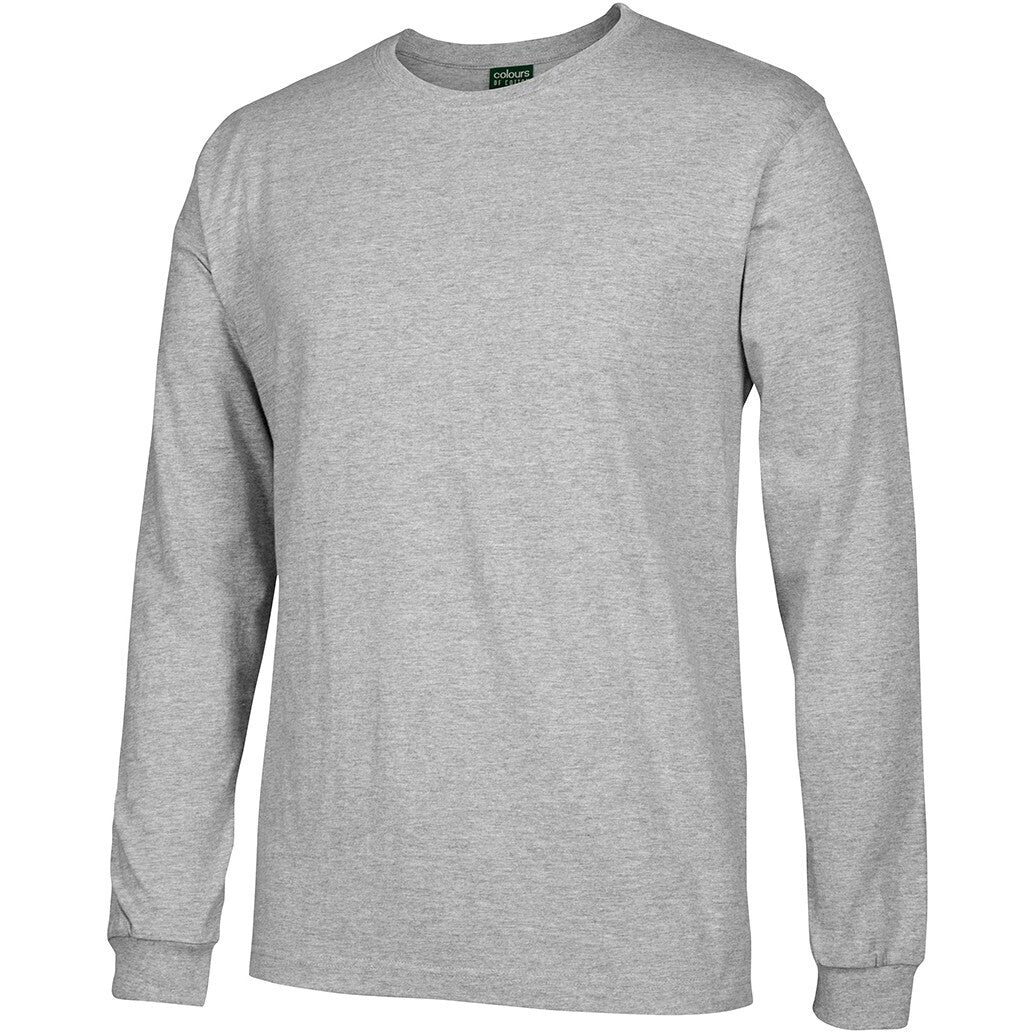 JB's Wear 1LS Kids & Adults Long Sleeve Tee - Side View | color:13% Marle|view:side