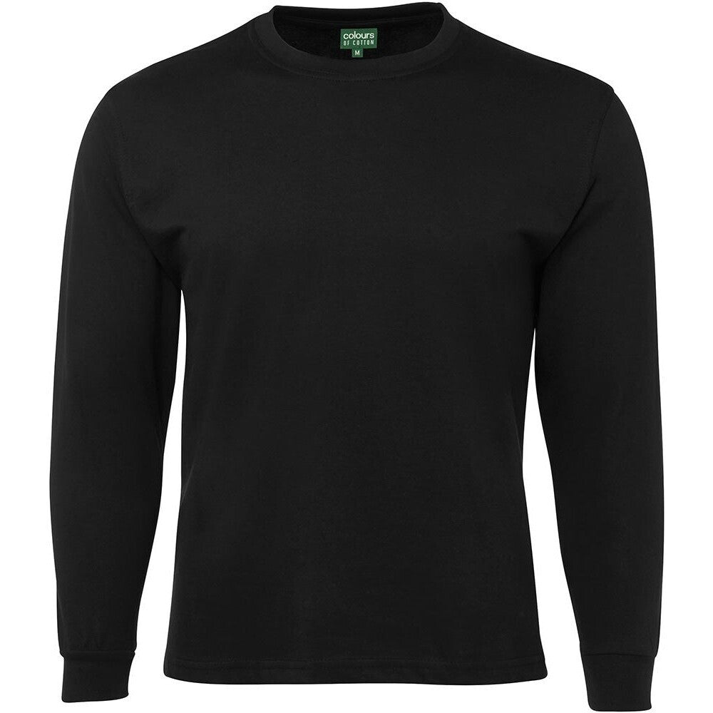 JB's Wear 1LS Kids & Adults Long Sleeve Tee - Front View | color:Black|view:front