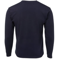 JB's Wear 1LS Kids & Adults Long Sleeve Tee - Back View | color:Navy|view:back