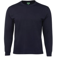 JB's Wear 1LS Kids & Adults Long Sleeve Tee - Front View | color:Navy|view:front