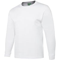 JB's Wear 1LS Kids & Adults Long Sleeve Tee - Side View | color:White|view:side