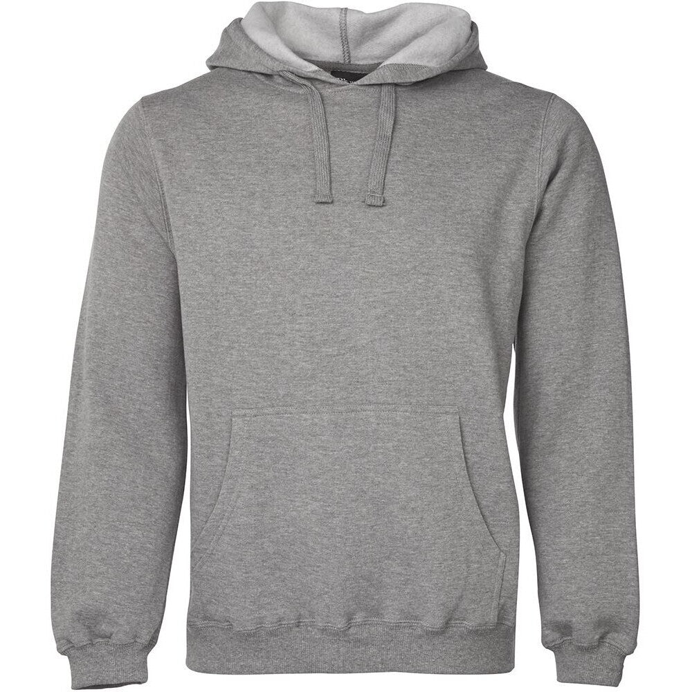 JB's Wear 3POH Kids & Adults P/C Pop Over Hoodie - Front View | color:13% Marle|view:front
