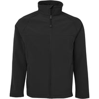 JB's Wear 3LJ Kids and Adults Layer Soft Shell Jacket - Front View | color:Black/Black|view:front