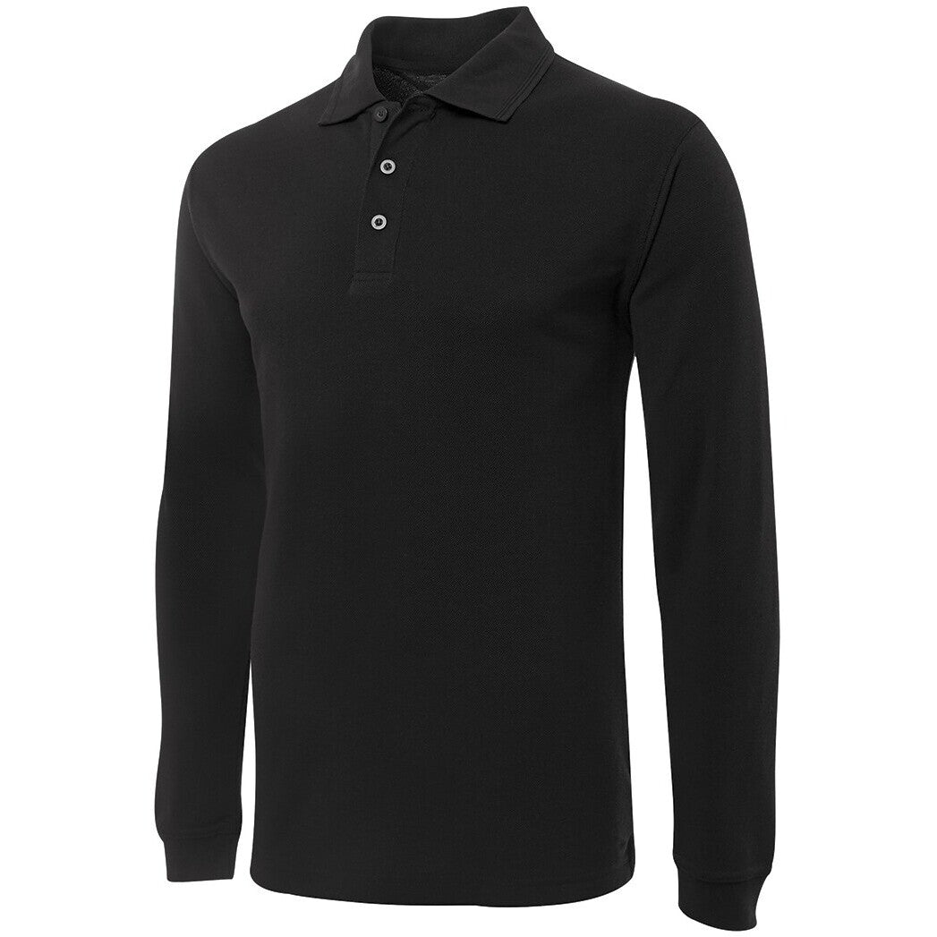 JB's Wear 210XL L/S 210 Polo - Side View | color:Black|view:side