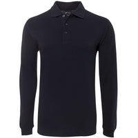 JB's Wear 210XL L/S 210 Polo - Front View | color:Navy|view:front