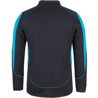 JB's Wear 7BELL L/S Bell Polo - Back View | color:Black/Aqua|view:back