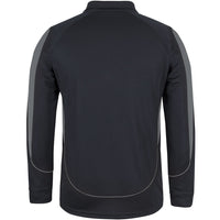 JB's Wear 7BELL L/S Bell Polo - Back View | color:Black/Charcoal|view:back