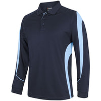 JB's Wear 7BELL L/S Bell Polo - Side View | color:Navy/Lt Blue|view:side