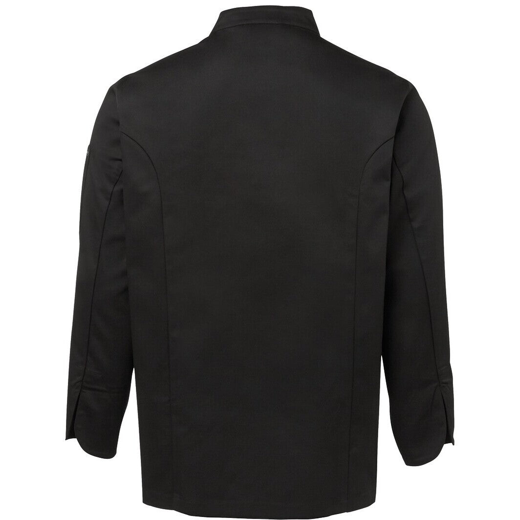 JB's Wear 5CJ L/S Chefs Jacket - Back View | color:Black|view:back