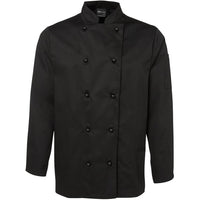 JB's Wear 5CJ L/S Chefs Jacket - Front View | color:Black|view:front