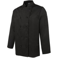 JB's Wear 5CJ L/S Chefs Jacket - Side View | color:Black|view:side