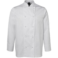 JB's Wear 5CJ L/S Chefs Jacket - Front View | color:White|view:front