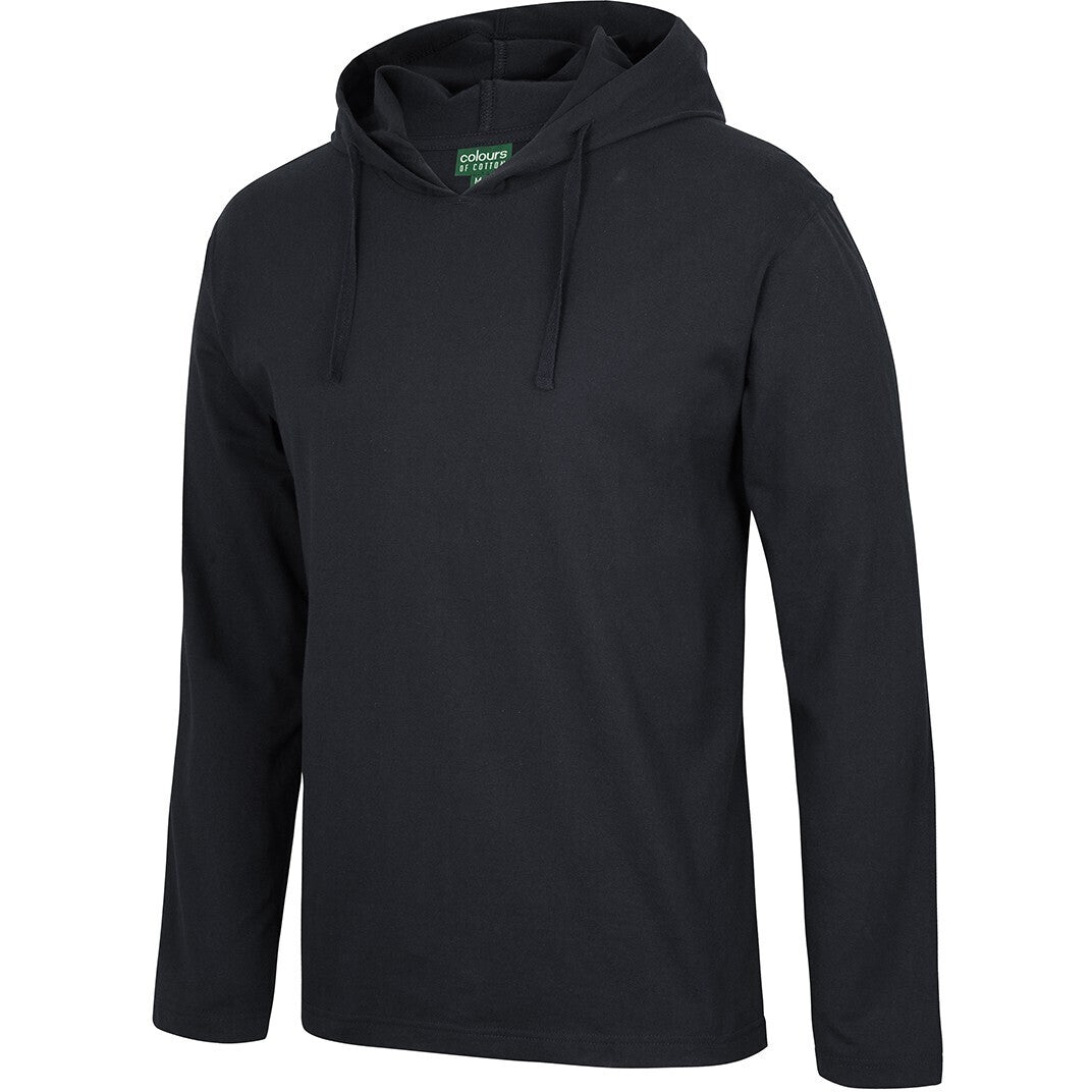 JB's Wear 1LST L/S Hooded Tee - Side View | color:Black|view:side