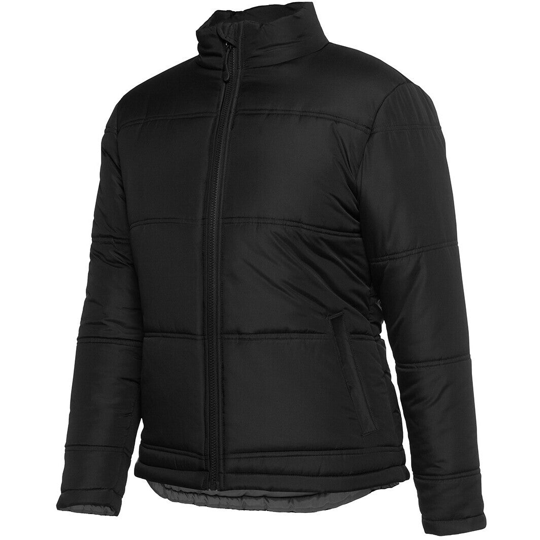 JB's Wear 3ADJ1 Ladies Adventure Puffer Jacket - Side View | color:Black/Grey|view:side