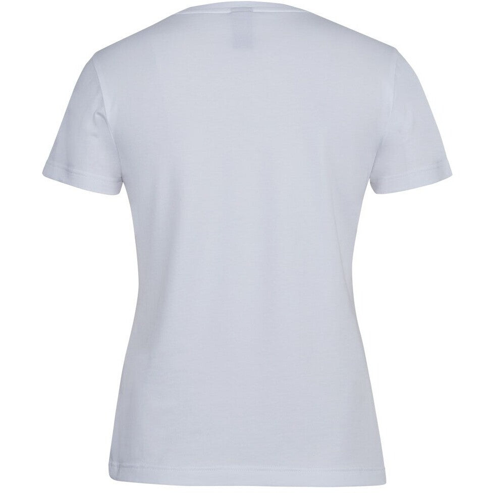 JB's Wear 1STS1 Ladies Cotton S/S Stretch Tee - Back View | color:White|view:back