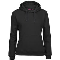 JB's Wear 3FH1 Ladies Fleecy Hoodie - Front View | color:Black|view:front