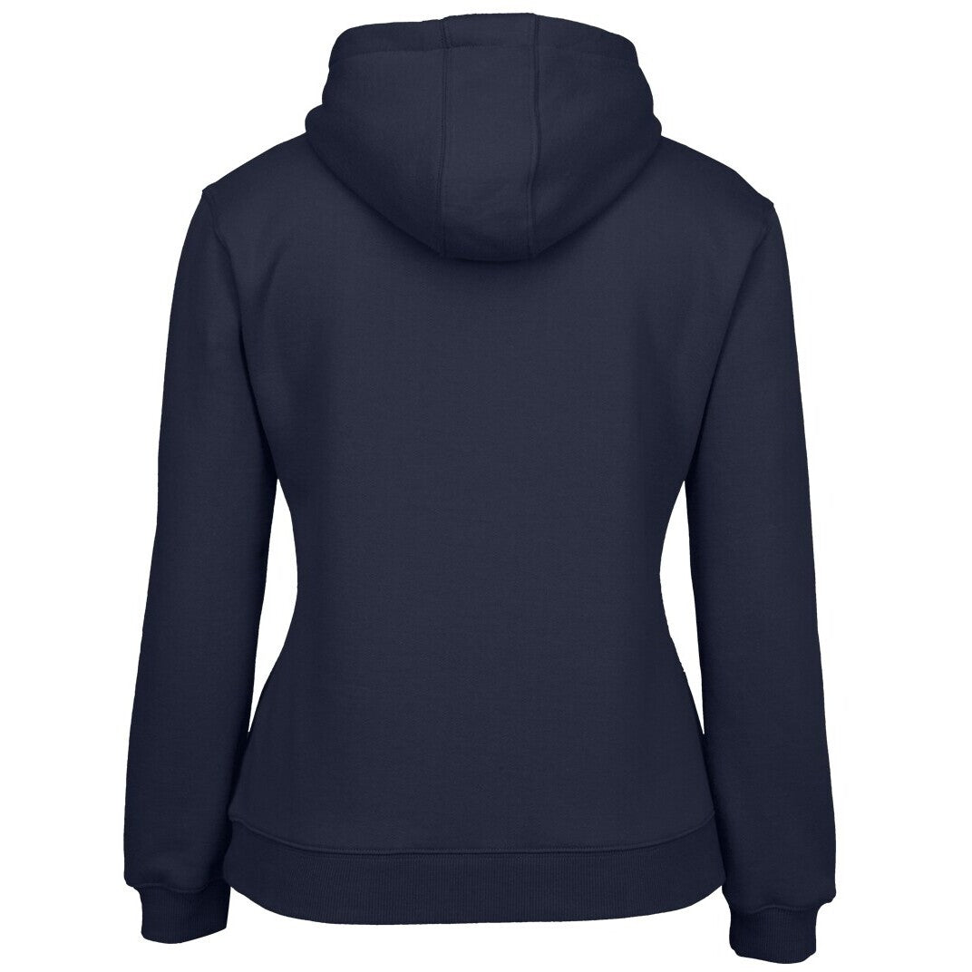 JB's Wear 3FH1 Ladies Fleecy Hoodie - Back View | color:Navy|view:back