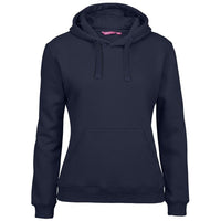 JB's Wear 3FH1 Ladies Fleecy Hoodie - Front View | color:Navy|view:front