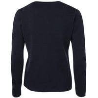 JB's Wear 6LC Ladies Knitted Cardigan - Back View | color:Navy|view:back