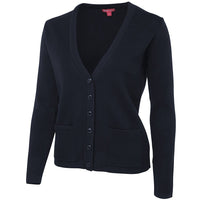 JB's Wear 6LC Ladies Knitted Cardigan - Side View | color:Navy|view:side