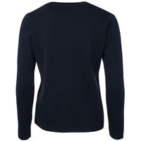 JB's Wear Z6LC Ladies Knitted Cardigan - Back View | color:Dark Navy|view:back