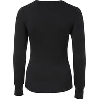 JB's Wear 6J1 Ladies Knitted Jumper - Back View | color:Black|view:back