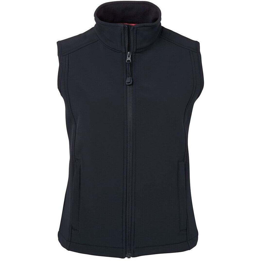 JB's Wear 3JLV1 Ladies Layer Soft Shell Vest - Front View | color:Navy/Navy|view:front