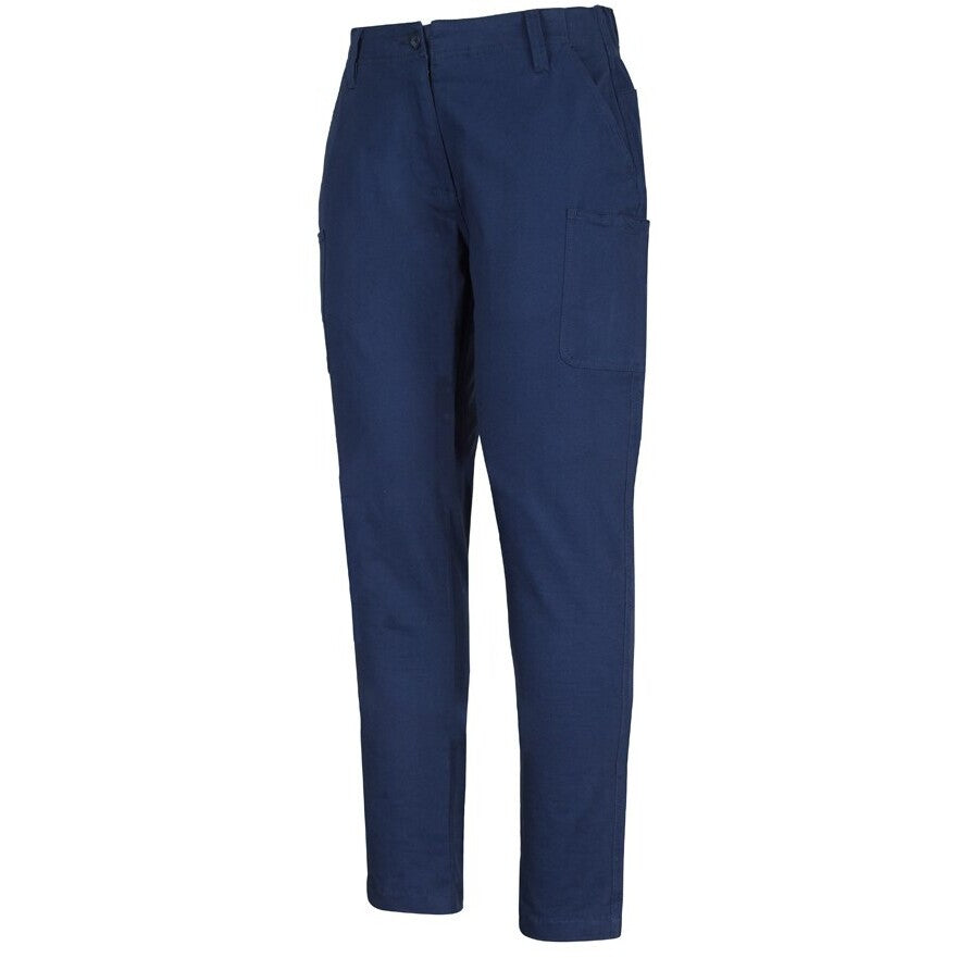 JB's Wear 6MTP1 Ladies Multi Pocket Stretch Twill Pant - Side View | color:Navy|view:side