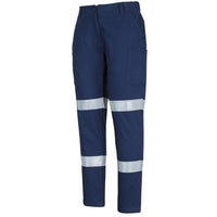 JB's Wear 6MTD1 Ladies Multi Pocket Stretch Twill Pant With D+N Tape - Side View | color:Navy|view:side