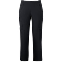 JB's Wear 4SNP1 Ladies Nu Scrub Cargo Pant - Front View | color:Black|view:front