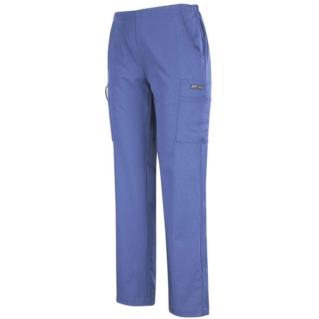 JB's Wear 4SNP1 Ladies Nu Scrub Cargo Pant - Side View | color:Vista Blue|view:side