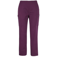 JB's Wear 4SNP1 Ladies Nu Scrub Cargo Pant - Front View | color:Wine|view:front