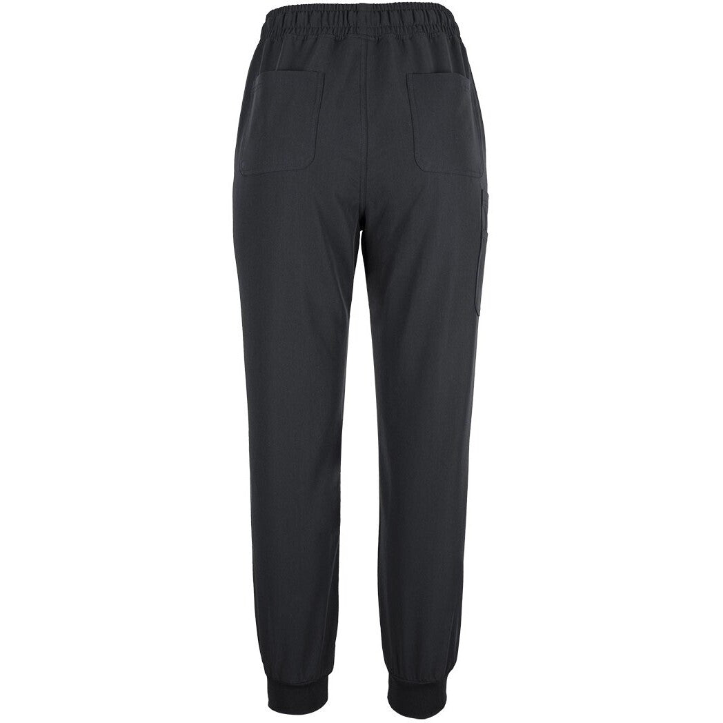 JB's Wear 4SNJ1 Ladies Nu Scrub Jogger - Back View | color:Black|view:back