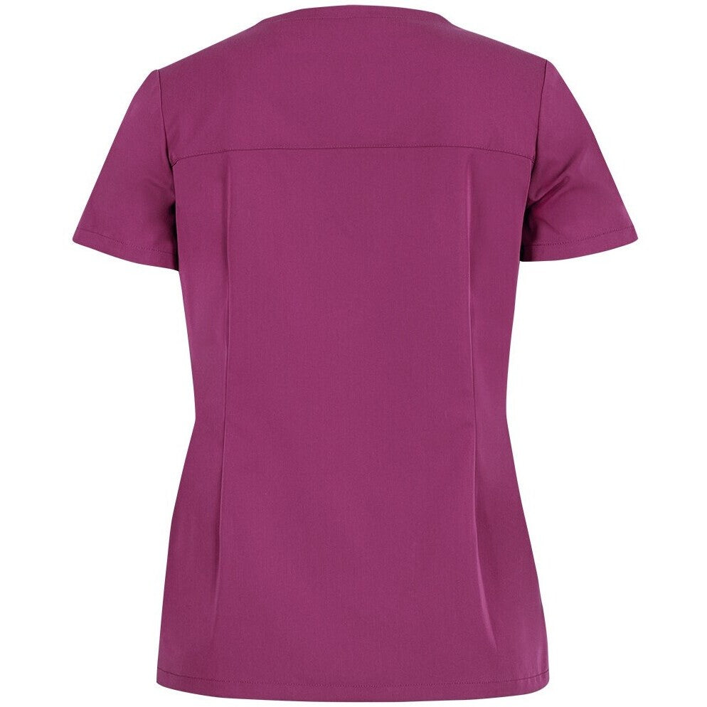 JB's Wear 4SNT1 Ladies Nu Scrub Top - Back View | color:Fuchsia|view:back