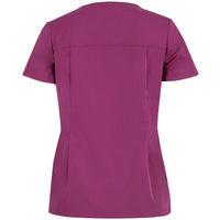 JB's Wear 4SNT1 Ladies Nu Scrub Top - Back View | color:Fuchsia|view:back