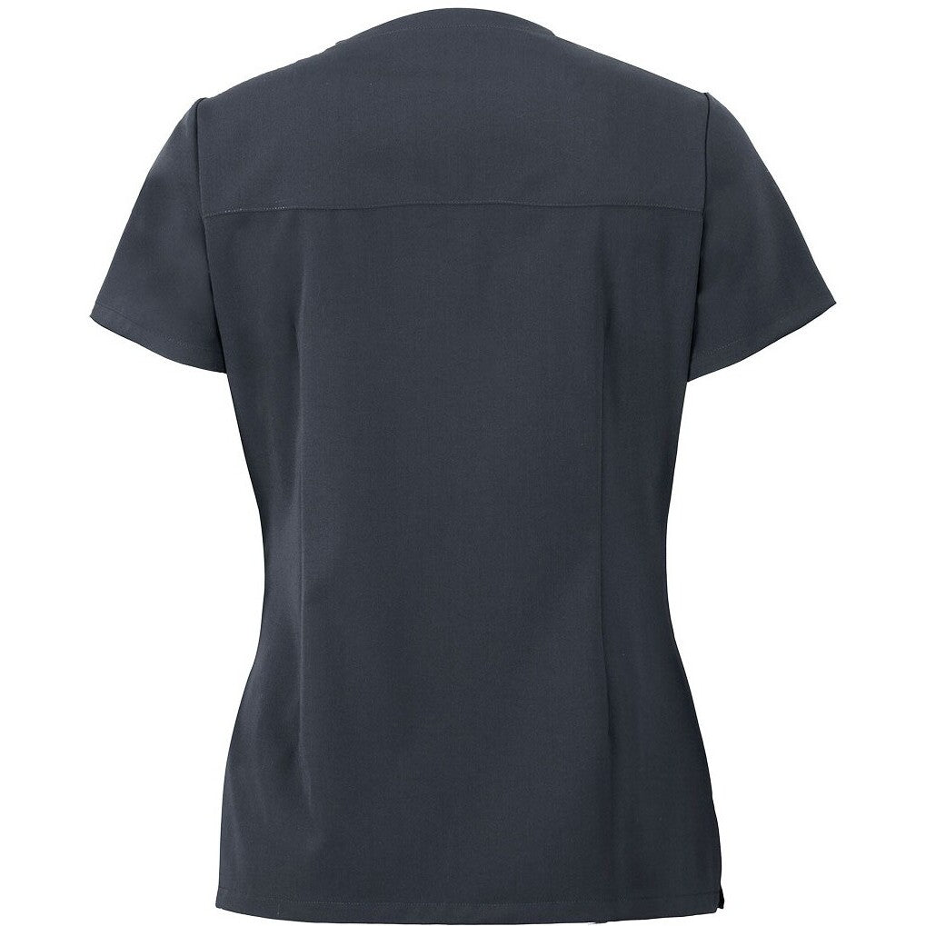 JB's Wear 4SNT1 Ladies Nu Scrub Top - Back View | color:Graphite|view:back
