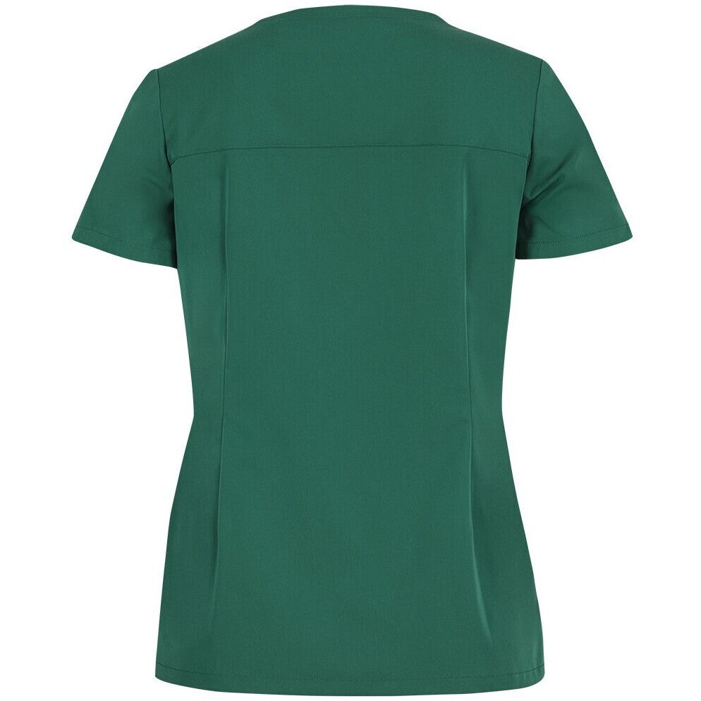 JB's Wear 4SNT1 Ladies Nu Scrub Top - Back View | color:Hunter Green|view:back