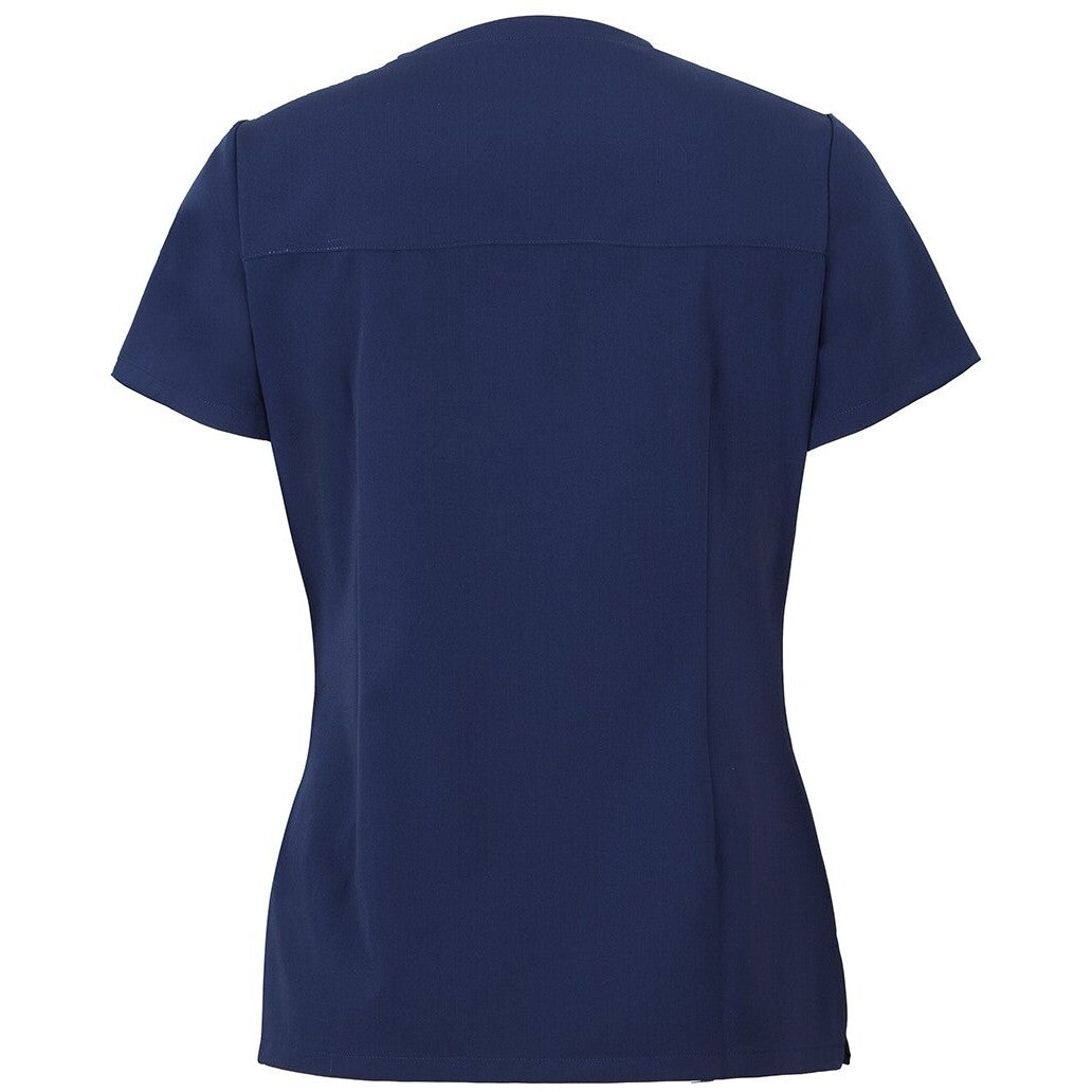 JB's Wear 4SNT1 Ladies Nu Scrub Top - Back View | color:Indigo|view:back