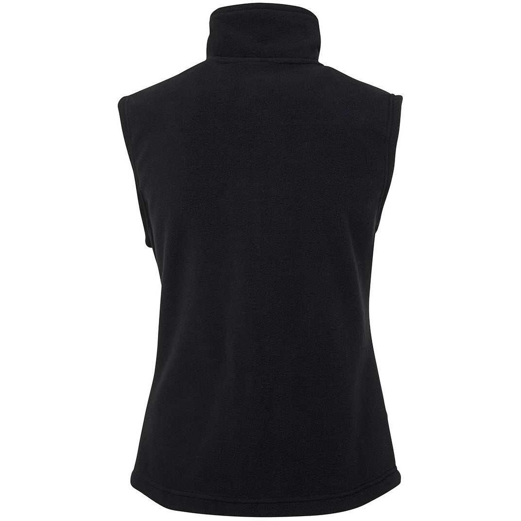JB's Wear 3LV Ladies Polar Vest - Back View | color:Black|view:back