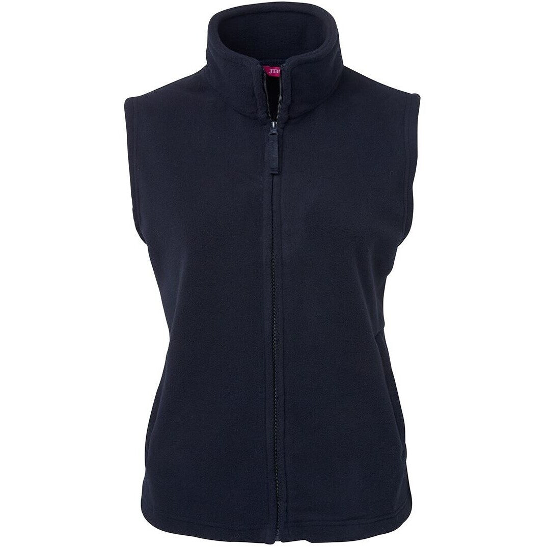 JB's Wear 3LV Ladies Polar Vest - Front View | color:Navy|view:front