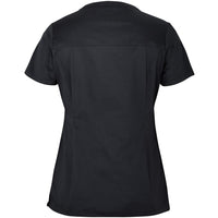 JB's Wear 4SPT1 Ladies Premium Scrub Top - Back View | color:Black|view:back