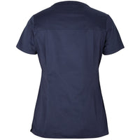 JB's Wear 4SPT1 Ladies Premium Scrub Top - Back View | color:Navy|view:back