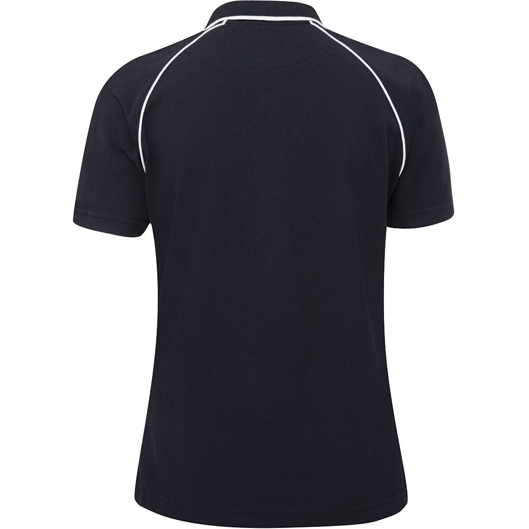 JB's Wear 2LRP Ladies Raglan Polo - Back View | color:Navy/White|view:back