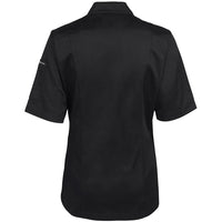 JB's Wear 5CJ21 Ladies S/S Chef's Jacket - Back View | color:Black|view:back